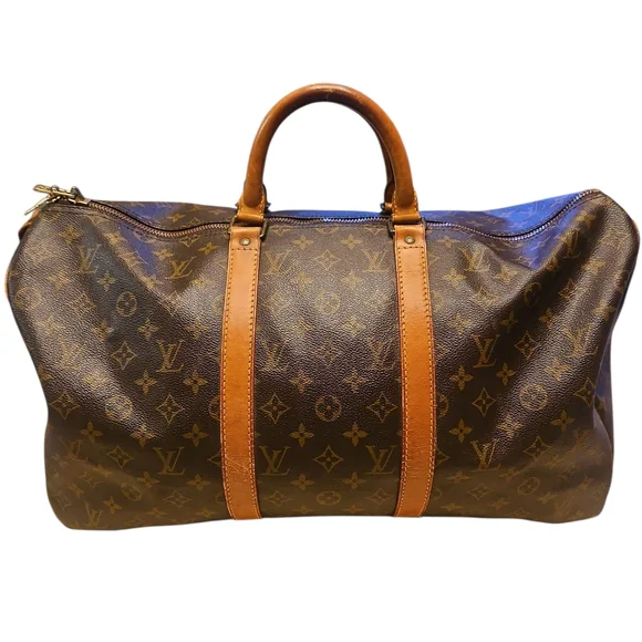 ❤️Louis Vuitton 50 Vintage Brown Monogram Duffel Inckudes lock/key/dust Bag.❤️ - Picture 3 of 16